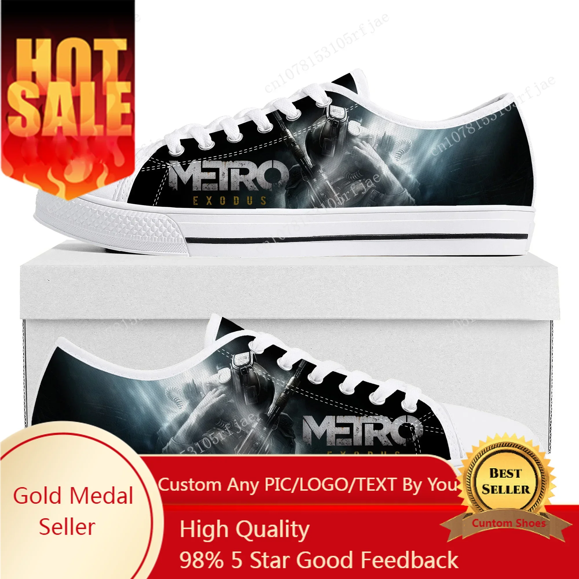 Men Shoes Metro - Metro Exodus Low Top Sneakers Cartoon