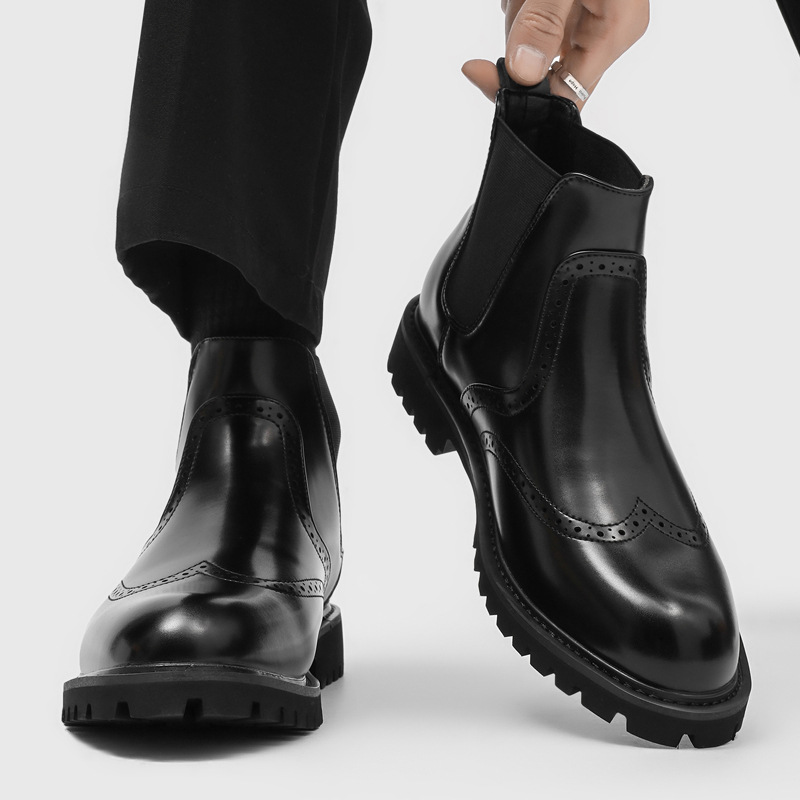 Men'S Shoes Brogues - men fashion business wedding chelsea boots