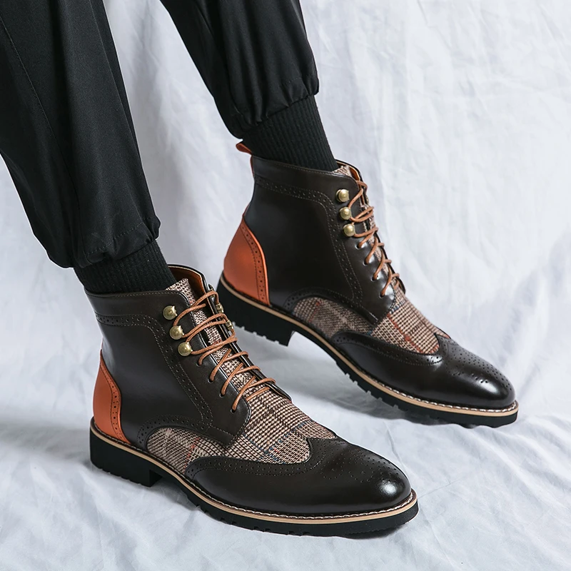Retro Black High Top Men's Bro - Men'S Shoes Brogues review and price