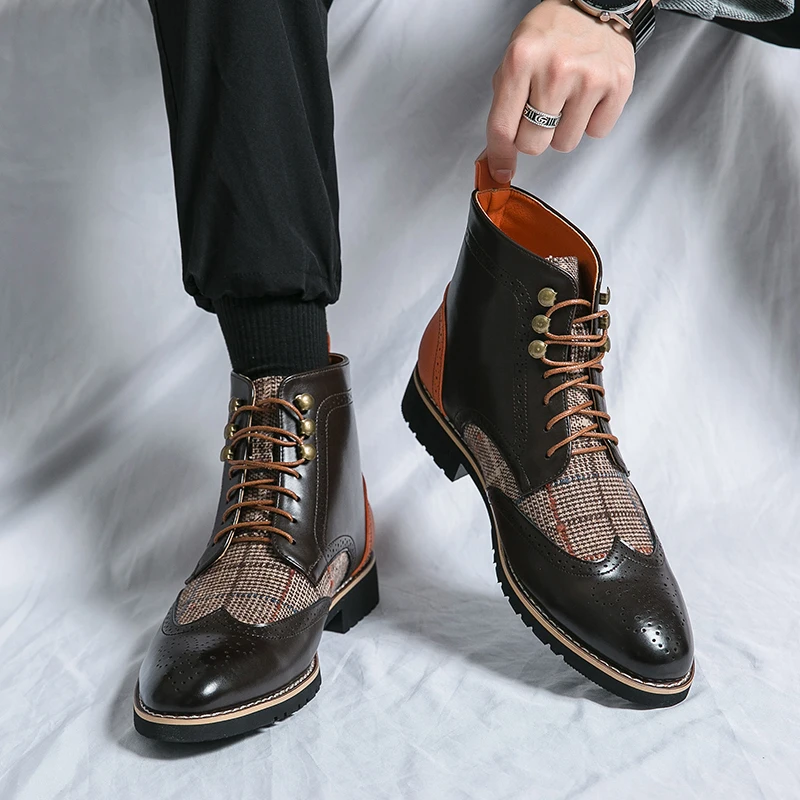 Retro Black High Top Men's Bro - Men'S Shoes Brogues review and price