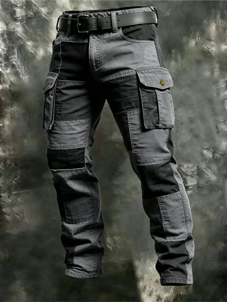 Cotton Men Cargo Pants Khaki C - Men Shoes Joggers review and price
