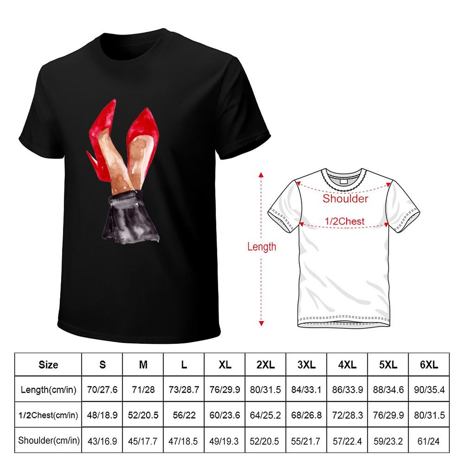Red Stiletto Shoes Watercolor  - Men Shoes Illustration review and price