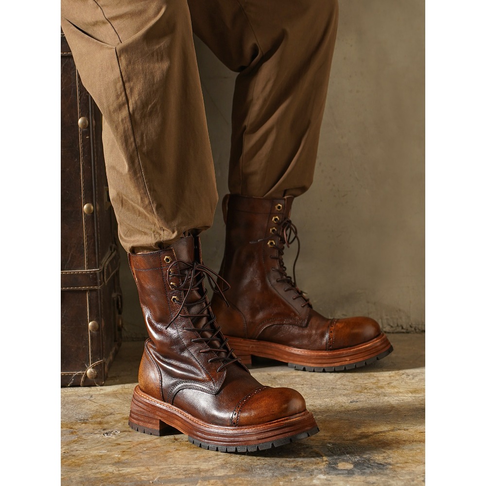 Men's Genuine Leather Motorcyc - Men'S Shoes Brogues review and price