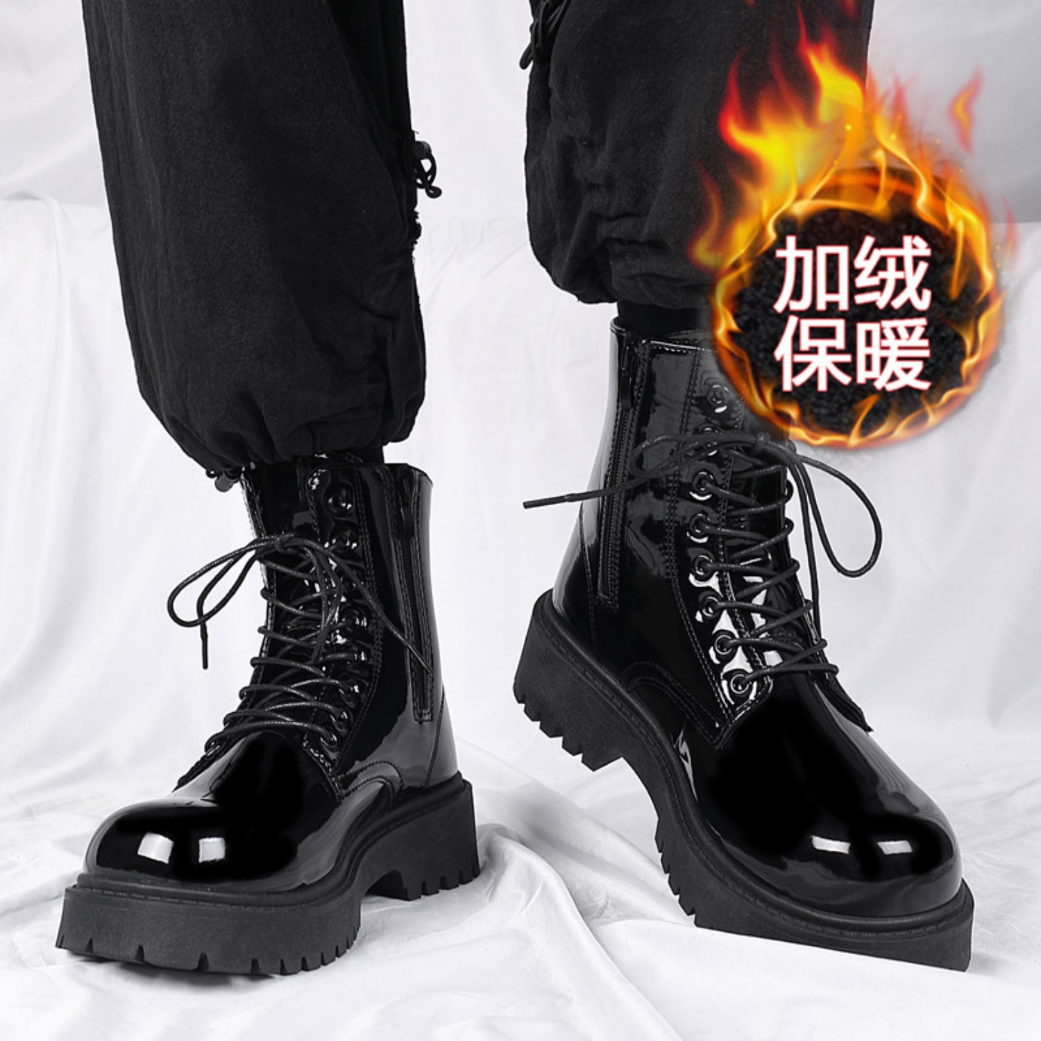 Men's warm plush high-top boot - Men'S Shoes For Work review and price