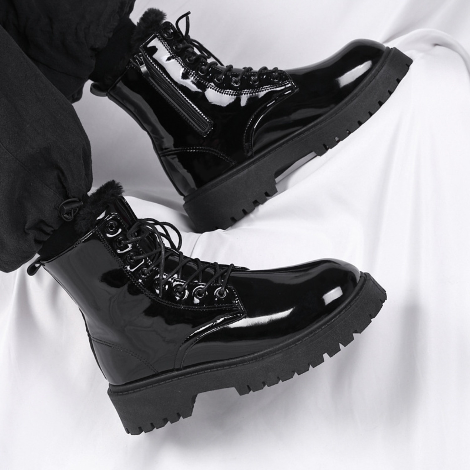 Men's warm plush high-top boot - Men'S Shoes For Work review and price