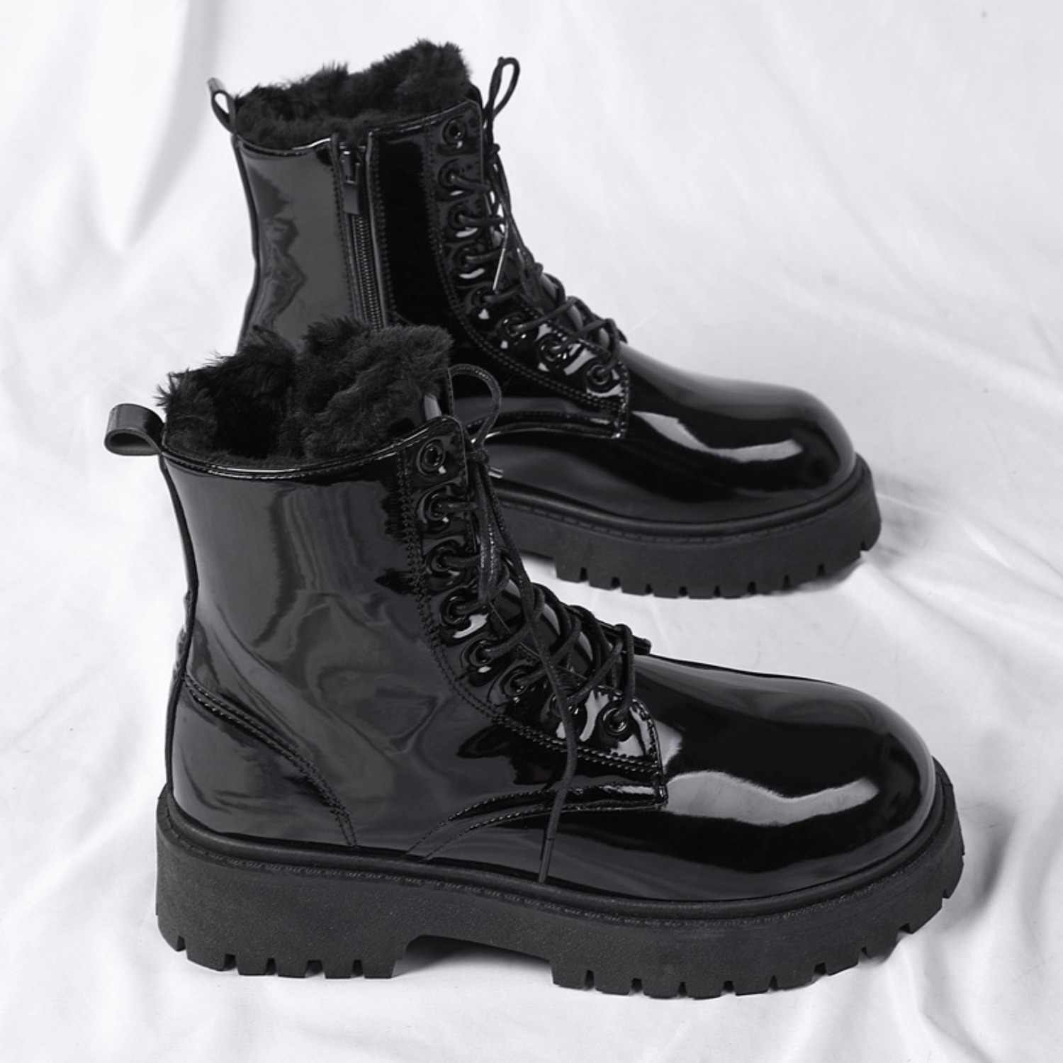 Men's warm plush high-top boot - Men'S Shoes For Work review and price