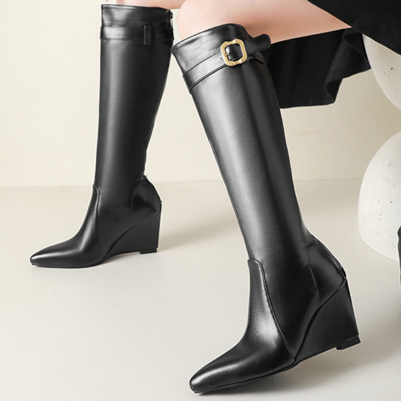Wedges Knee High Boots Women F - Men Shoes Size 46 review and price