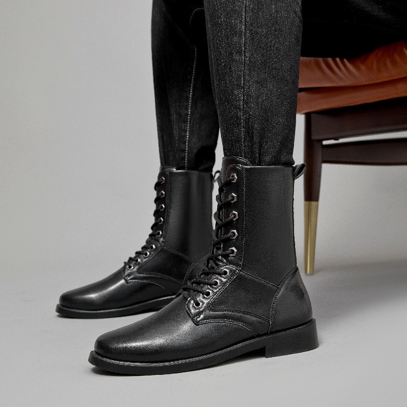 High-top Leather Boots Outdoor - Men'S Shoes For Work review and price