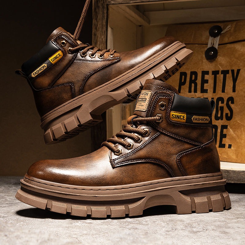 Vintage Men Platform Ankle Boo - Men'S Shoes For Work review and price
