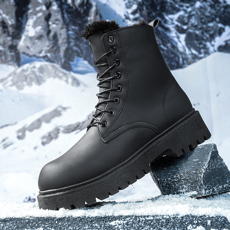 Men's warm plush high-top boot - Men'S Shoes For Work review and price