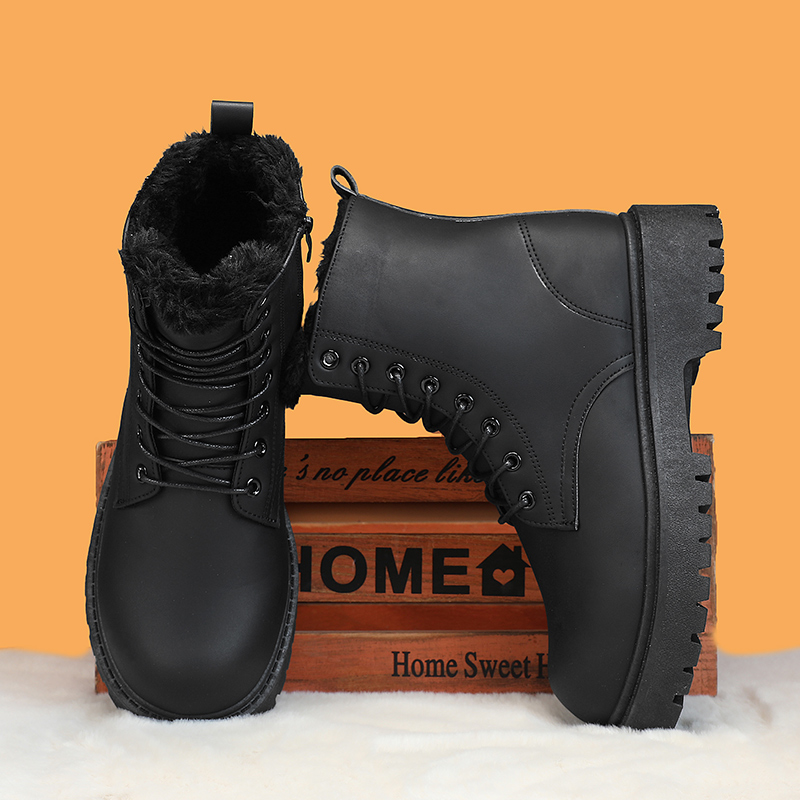 Men's warm plush high-top boot - Men'S Shoes For Work review and price
