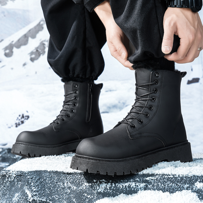 Men's warm plush high-top boot - Men'S Shoes For Work review and price