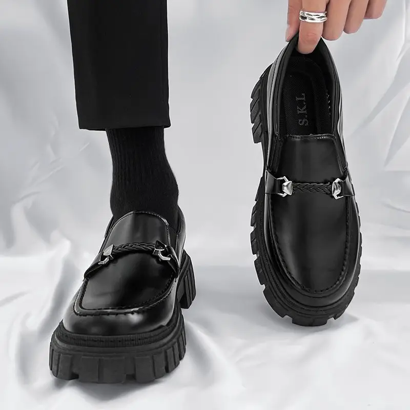 Platform Men's Leather Loafers - Men Shoes Prada review and price
